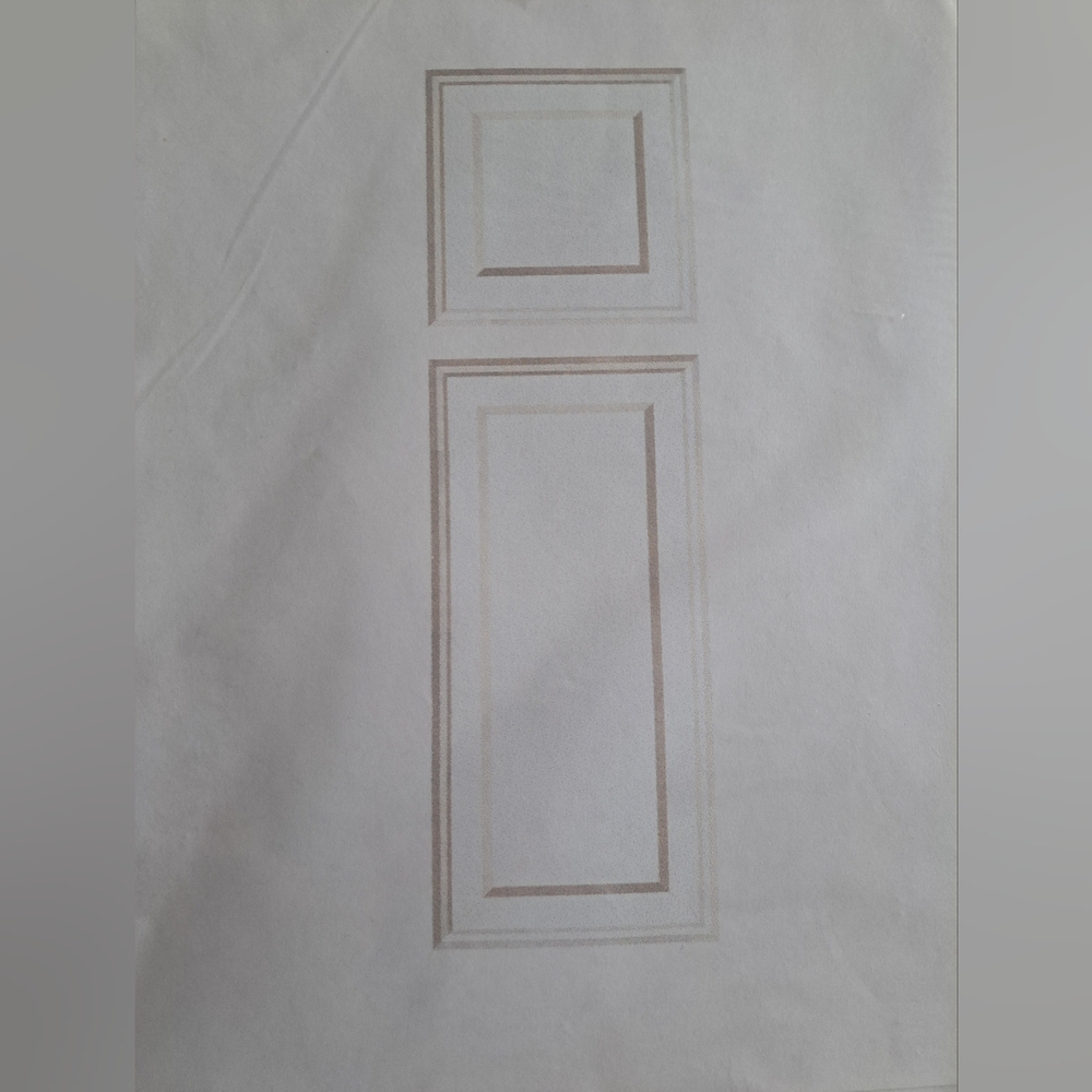 Elegant White and Tan Geometric Patterned Fabric